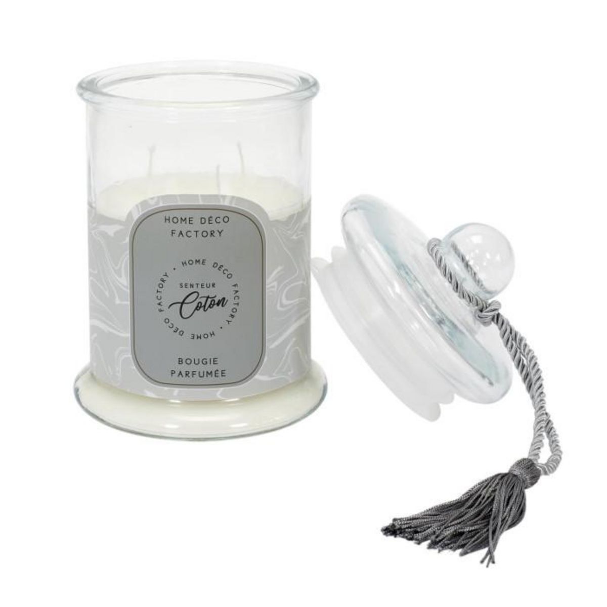 Paris Prix Bougie Parfumée en Verre  Bonbonnière  29cm Coton