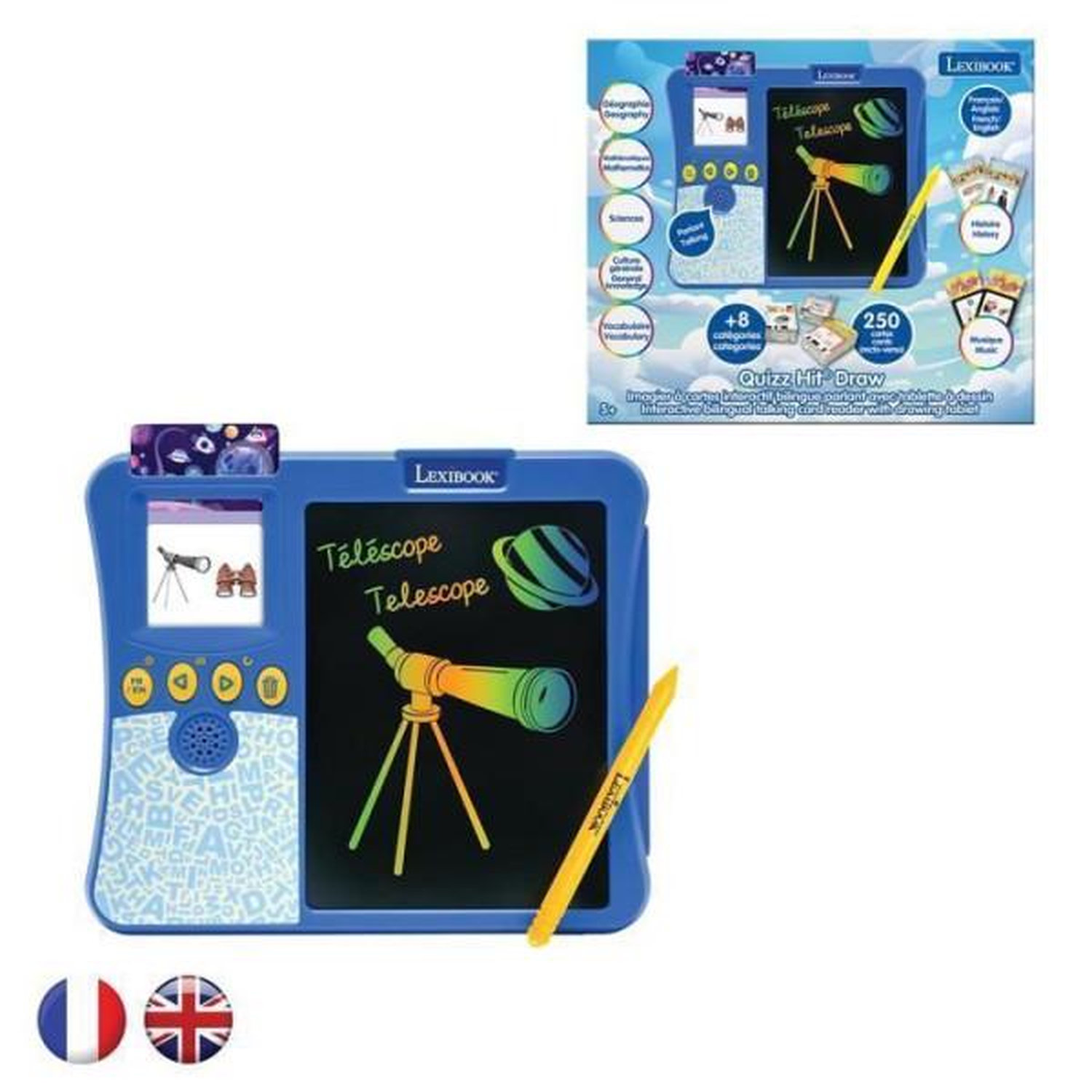 Imagier Interactif LEXIBOOK JCR20I1 – 200 Cartes Éducatives, Tablette à Dessin - vue 8