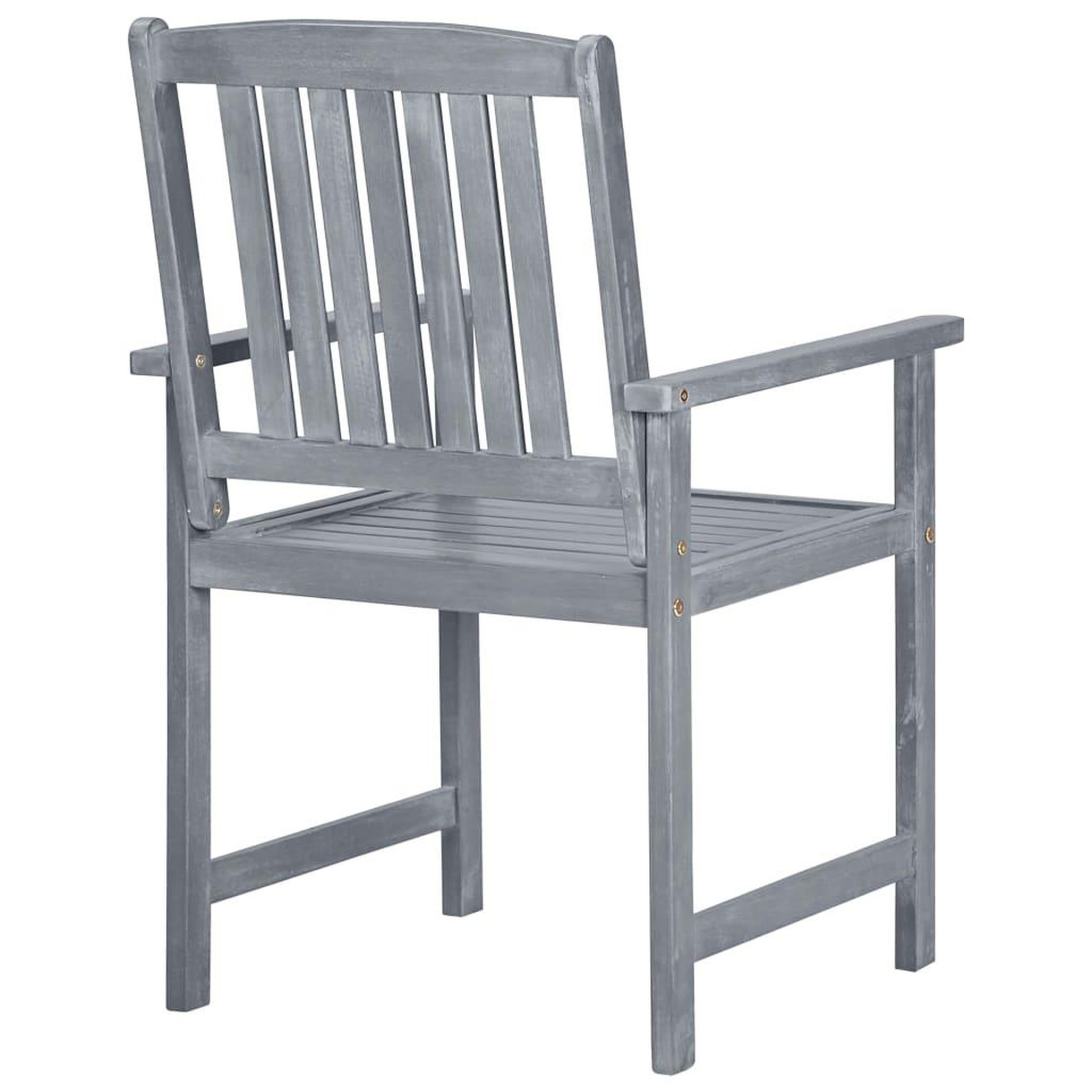 Voir la diapositive 5 : VIDAXL Chaises de jardin lot de 8 Bois massif d'acacia Gris
