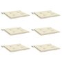 Voir la diapositive 3 : VIDAXL Coussins de chaise jardin lot de 6 creme 40x40x3cm tissu oxford