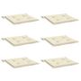 Voir la diapositive 3 : VIDAXL Coussins de chaise jardin lot de 6 creme 40x40x3cm tissu oxford