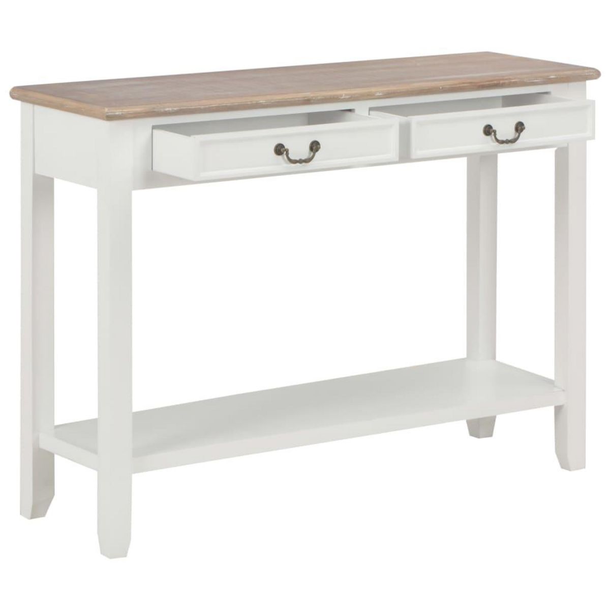 VIDAXL Table console Blanc 110x35x80 cm Bois