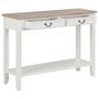 Voir la diapositive 2 : VIDAXL Table console Blanc 110x35x80 cm Bois