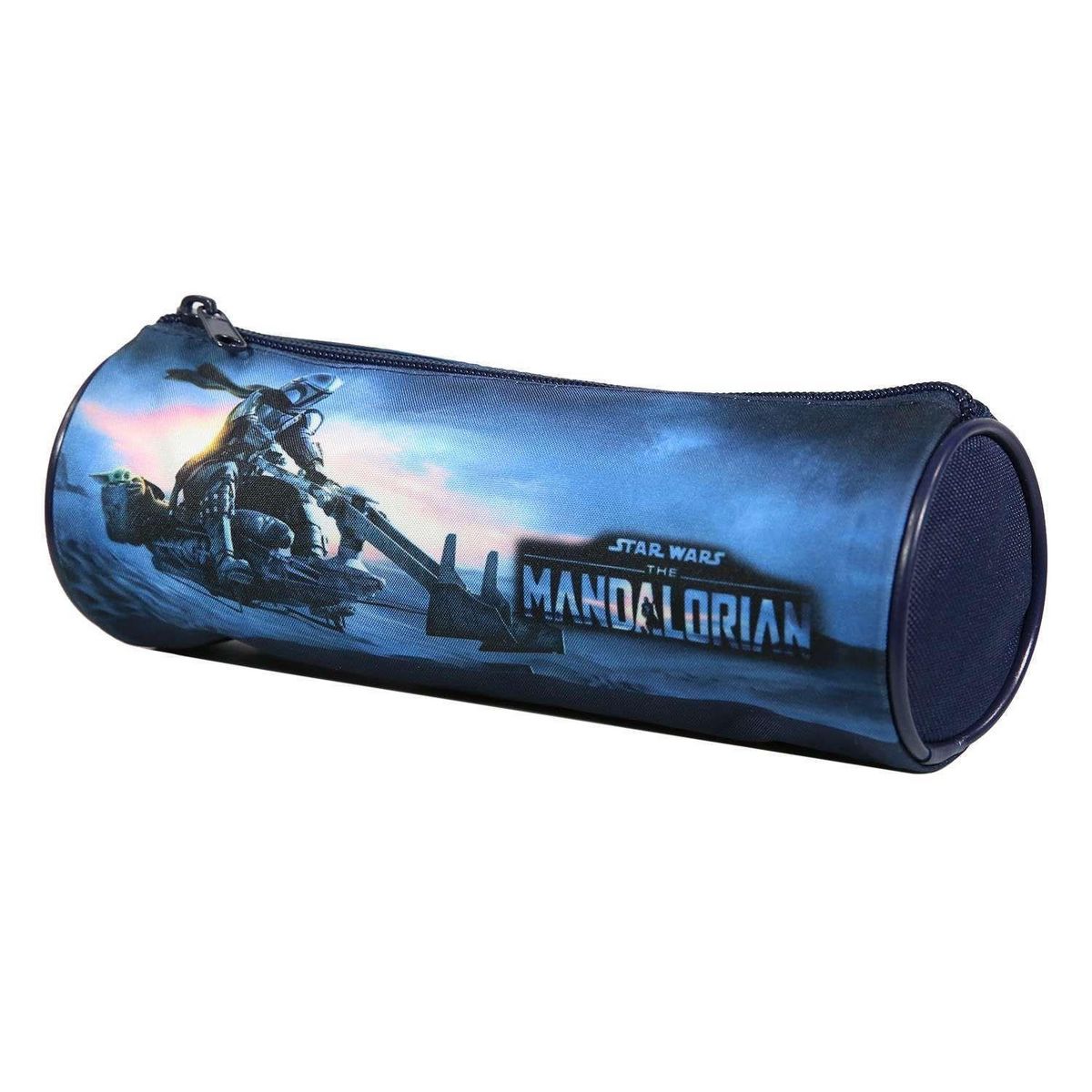 Bagtrotter BAGTROTTER Trousse scolaire ronde Disney Star Wars / The Mandalorian Bleue