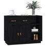 Voir la diapositive 4 : VIDAXL Buffet Noir 98,5x40x75 cm Bois massif de pin