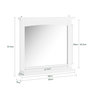 Voir la diapositive 3 : SOBUY Miroir mural avec étagère Blanc 60x3.5x53.5cm BZR212-W