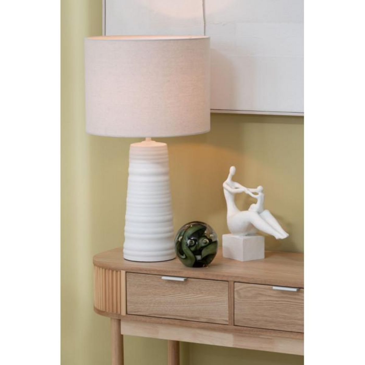 Paris Prix Statuette Maman Avec Enfant  Moderne  29cm Blanc