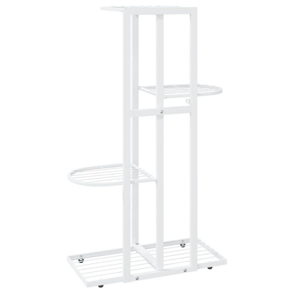 VIDAXL Support pour plantes 4 niveaux 43x22x76 cm Blanc Metal
