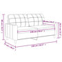Voir la diapositive 6 : VIDAXL Canape a 2 places Gris clair 140 cm Tissu