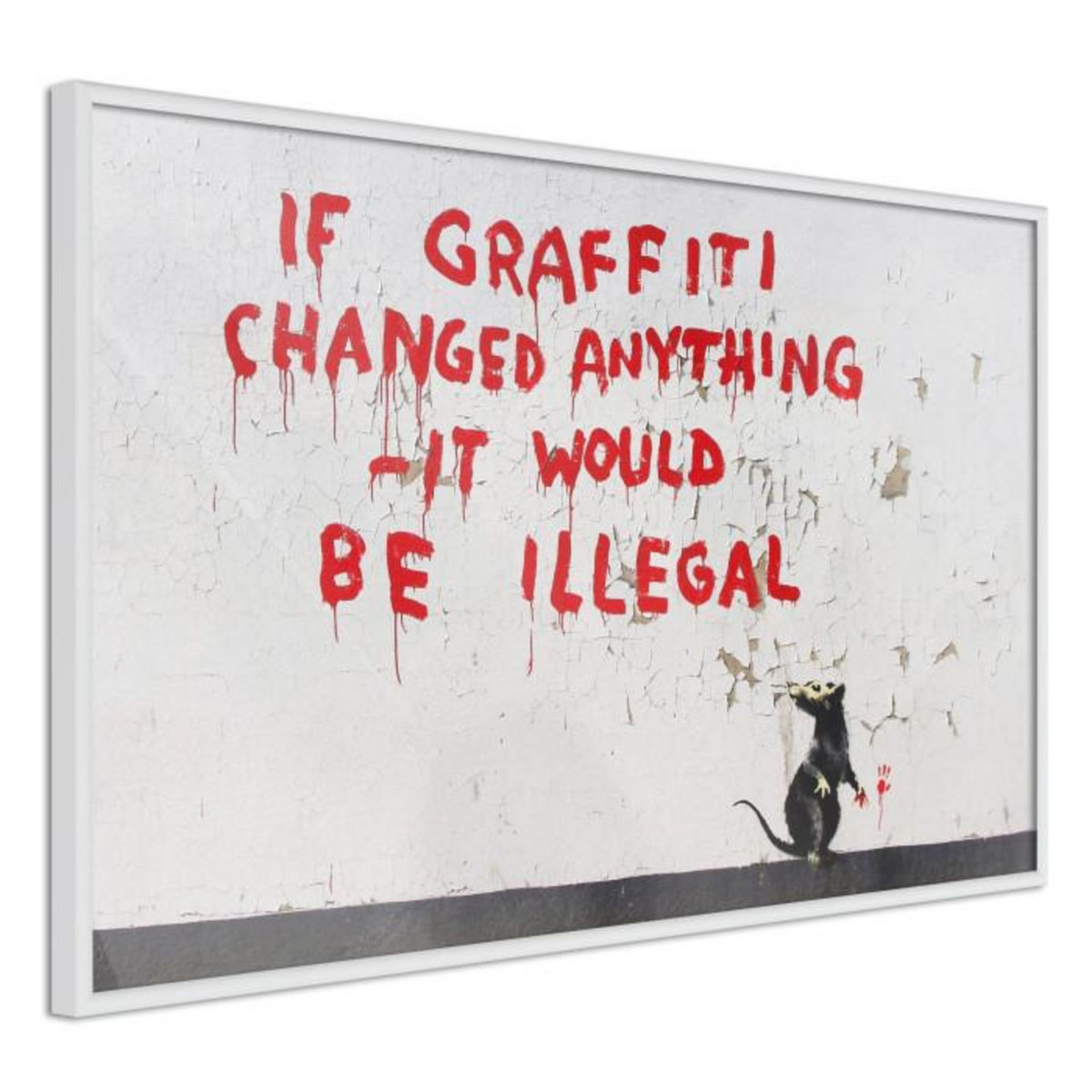 Paris Prix Affiche Murale Encadrée  Banksy If Graffiti Changed Anything