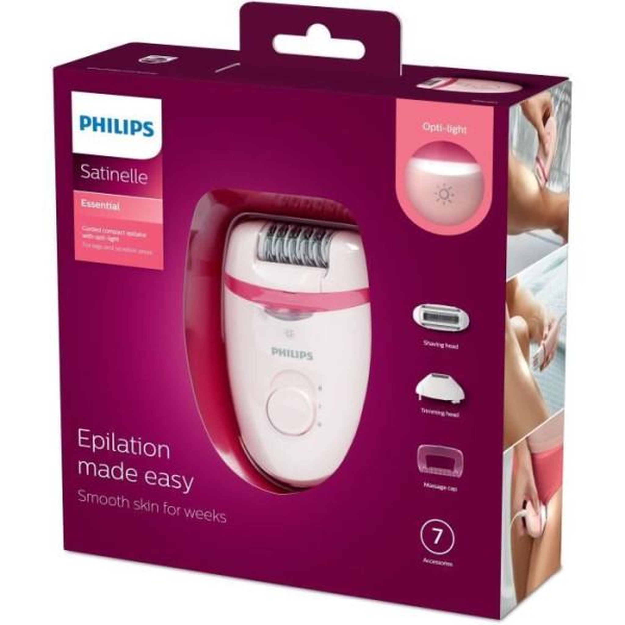 Voir la diapositive 3 : Philips Epilateur compact avec fil - BRE285/00