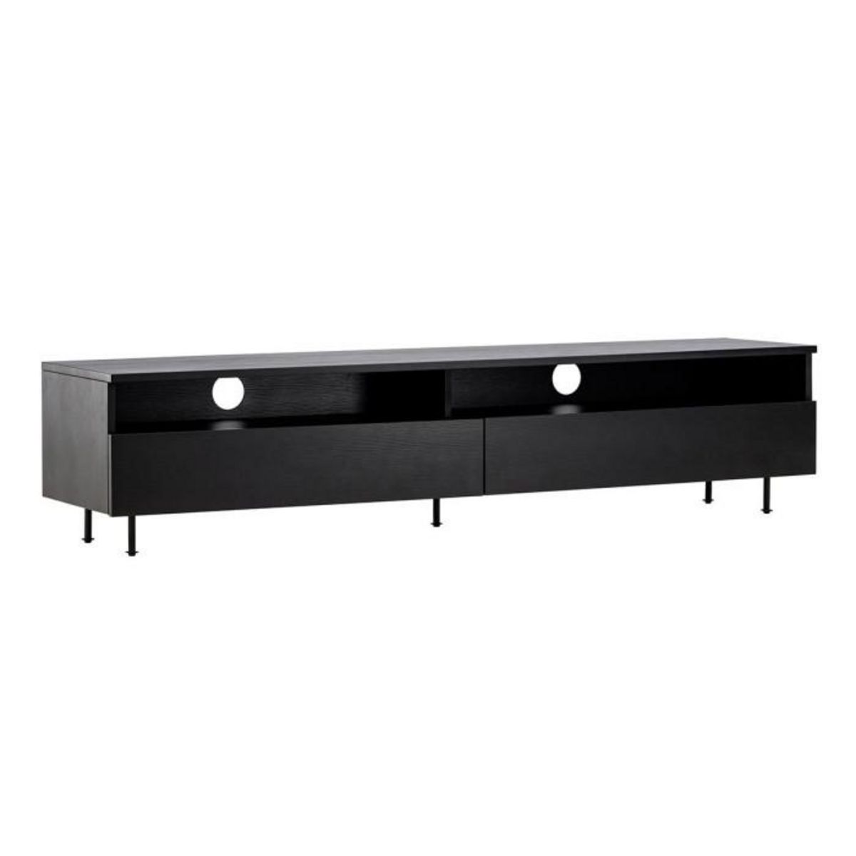 Paris Prix Meuble TV 2 Tiroirs  Navarra  180cm Noir