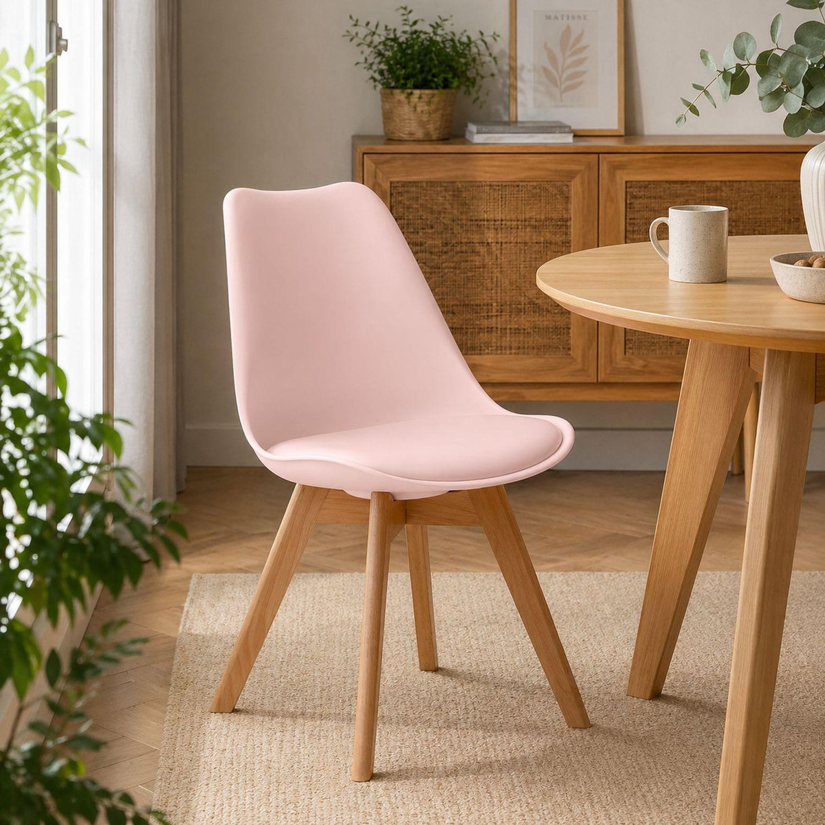 TOILINUX Lot de 4 chaises design scandinave BAYA
