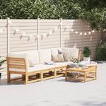 VIDAXL Salon de jardin 6 pcs avec coussins bois d'acacia solide