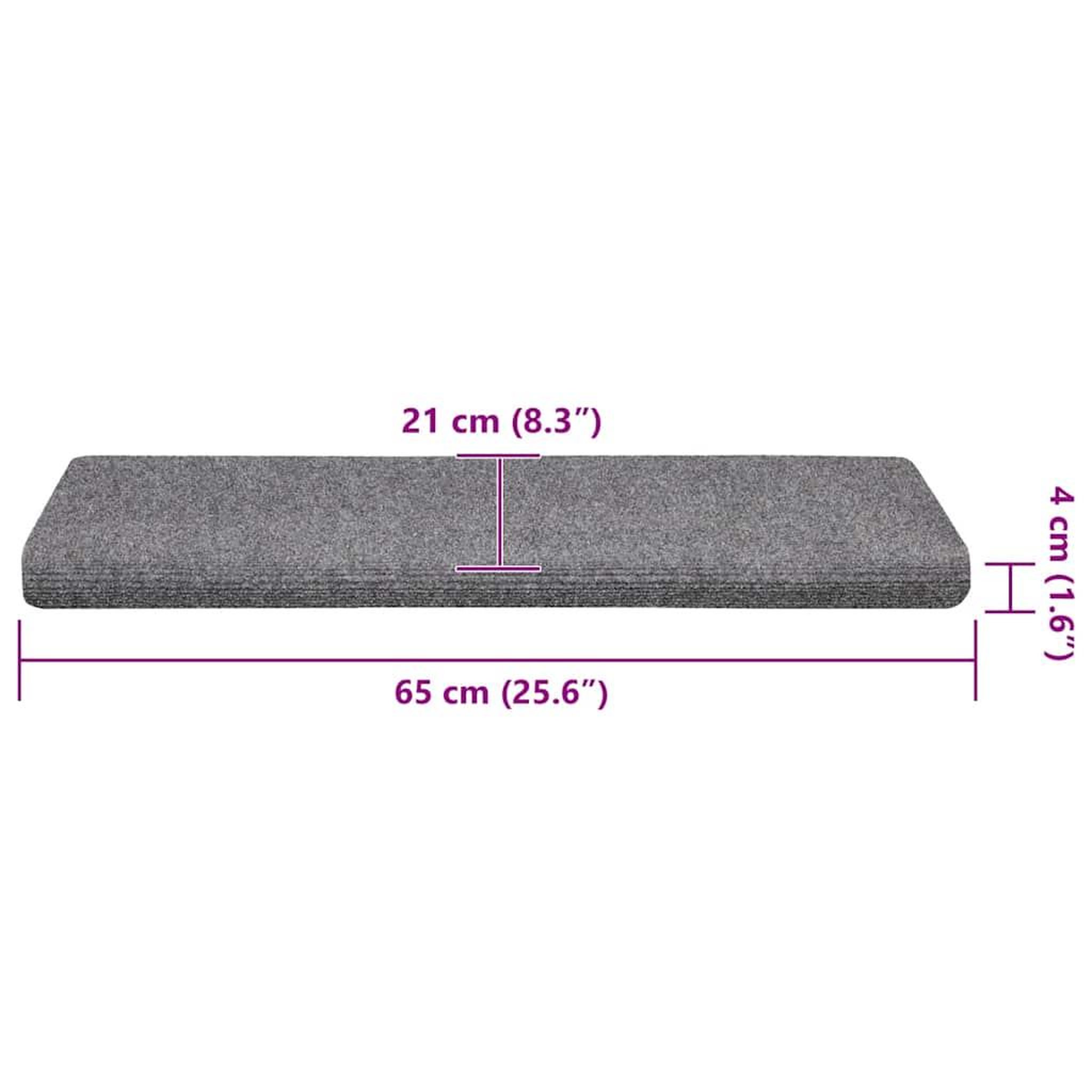Voir la diapositive 6 : VIDAXL Tapis d'escalier auto-adhesifs 30 pcs gris clair 65x21x4 cm
