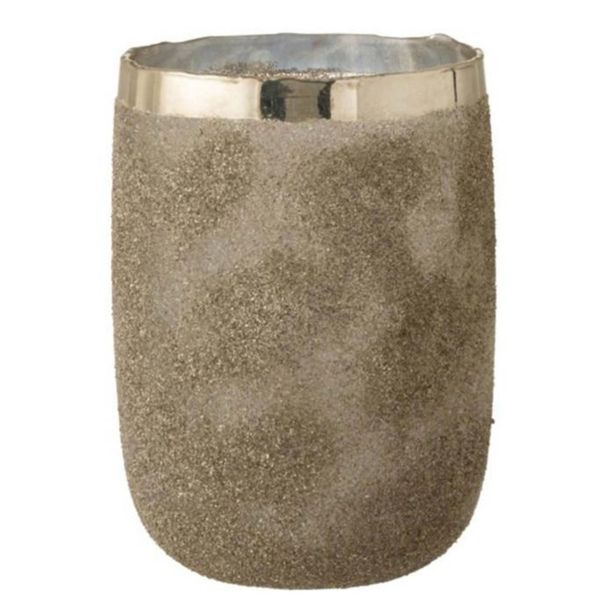 Paris Prix Photophore Déco en Verre  Frosty  25cm Argent