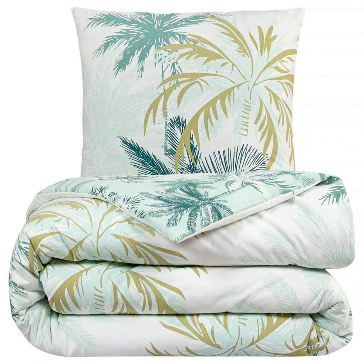 FUTURE HOME Parure de lit 2 personnes feuillage réversible