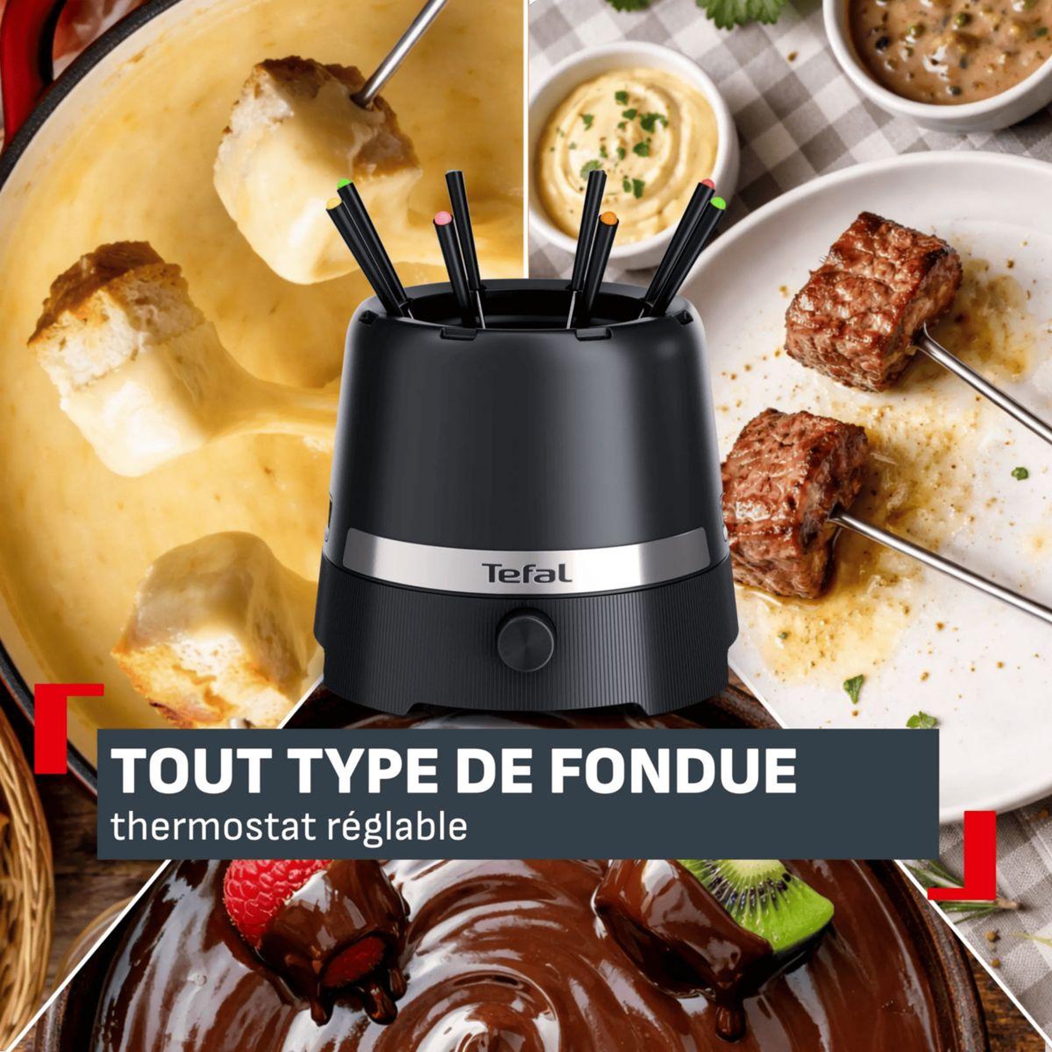 Voir la diapositive 5 : TEFAL Fondue ThermoRespect EF2758F0