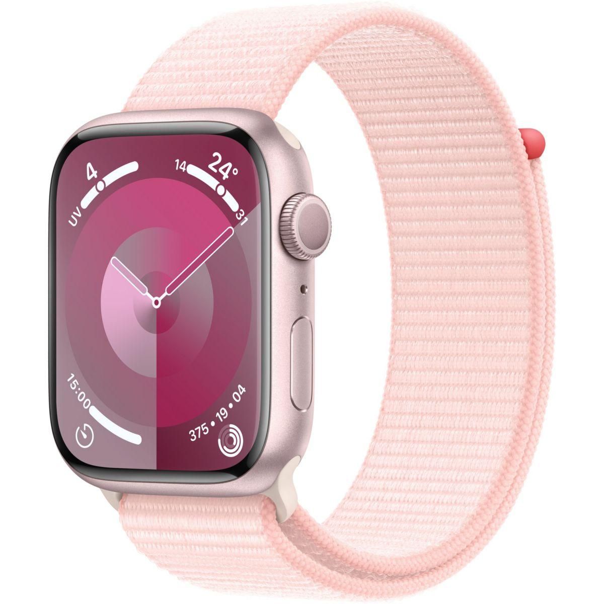 APPLE Montre connectée Serie 9 45mm Aluminium / Rose Loop