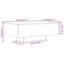 Voir la diapositive 6 : VIDAXL Table basse avec lumieres LED sonoma gris 85x55x31 cm