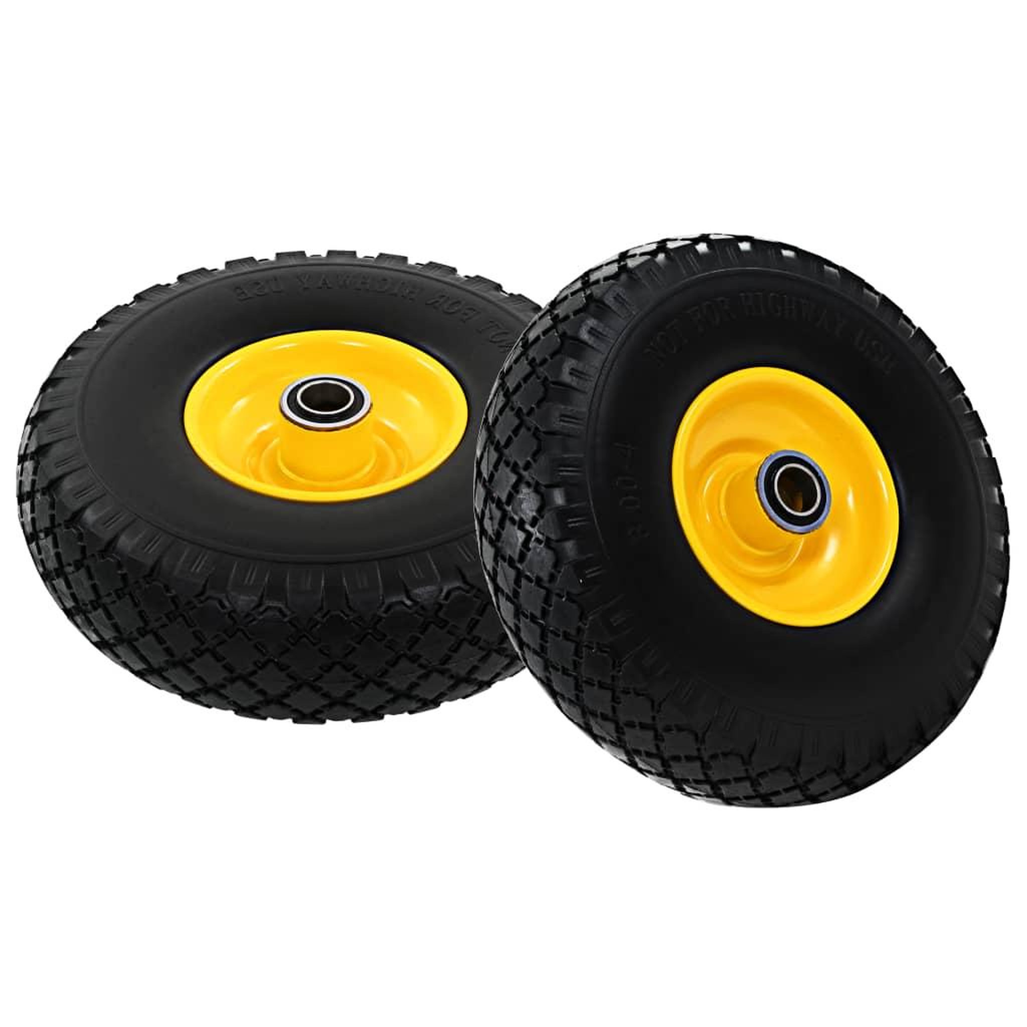 Voir la diapositive 2 : VIDAXL Roue de diable 2 pcs PU solide 3.00-4