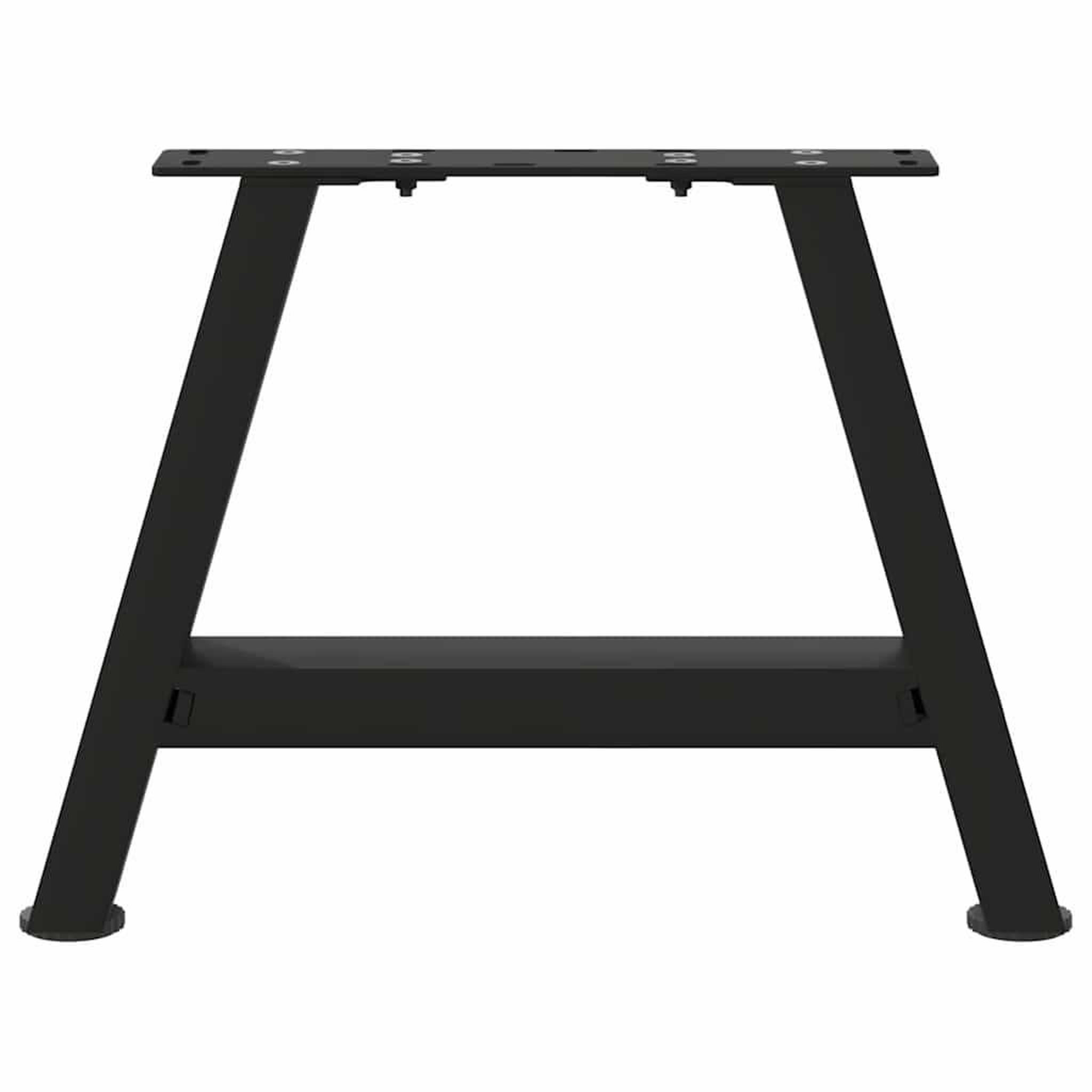 Voir la diapositive 5 : VIDAXL Pieds de table basse forme de A 2 pcs noir 50x(30-31) cm acier