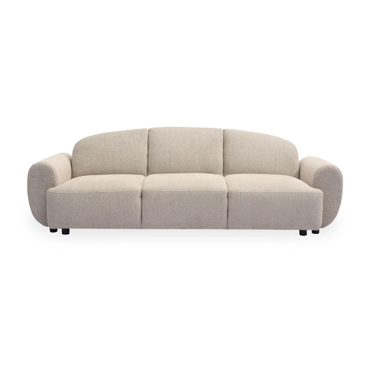Paris Prix Canapé Convertible 3 Places en Tissu  Buddy  234cm Beige