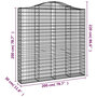 Voir la diapositive 5 : VIDAXL Panier de gabions arque 200x30x200/220 cm Fer galvanise
