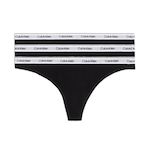 CALVIN KLEIN JEANS X3 Strings  Femme Calvin Klein Thong. Coloris disponibles : Noir