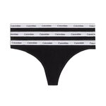 CALVIN KLEIN JEANS X3 Strings  Femme Calvin Klein Thong. Coloris disponibles : Noir