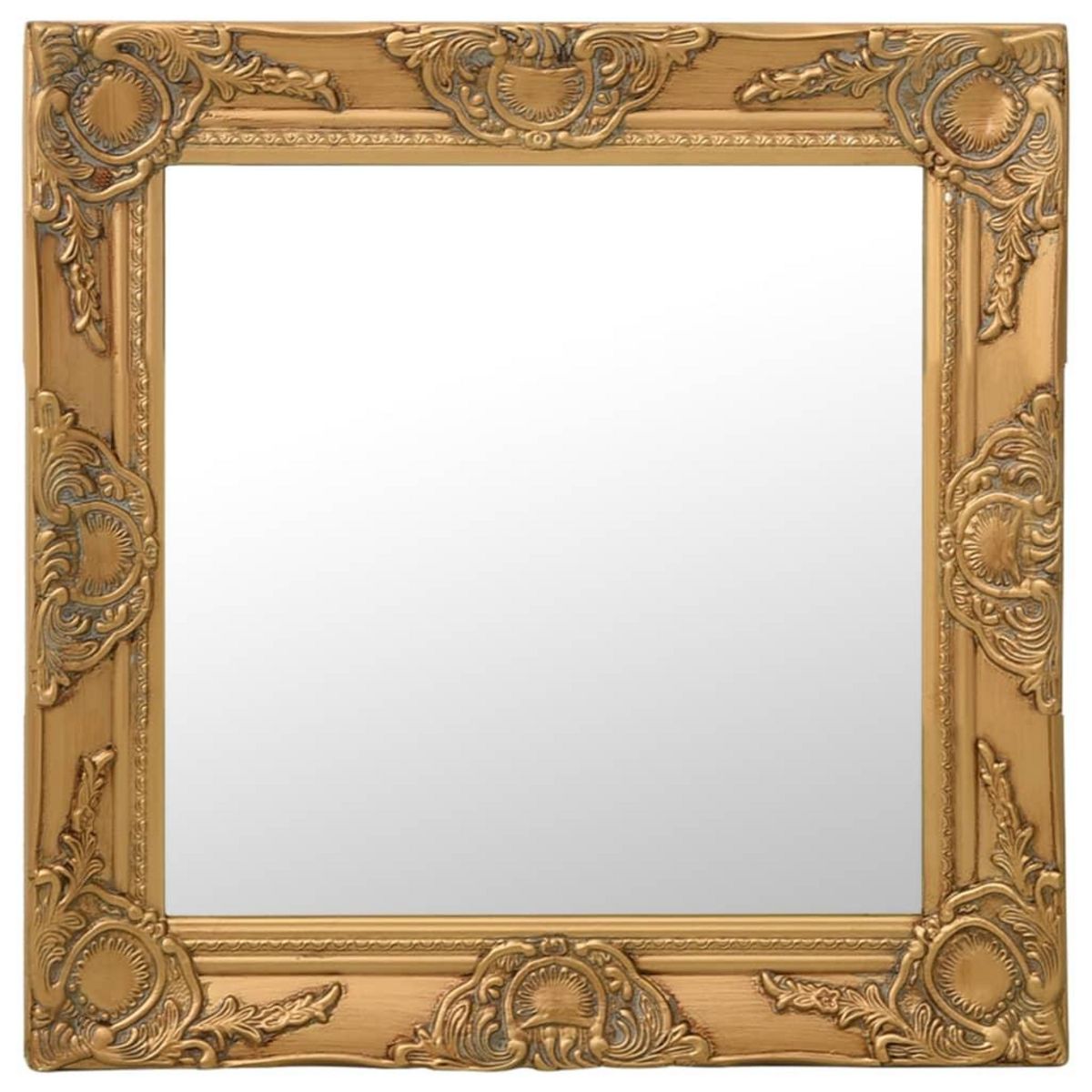 VIDAXL Miroir mural style baroque 50x50 cm Dore