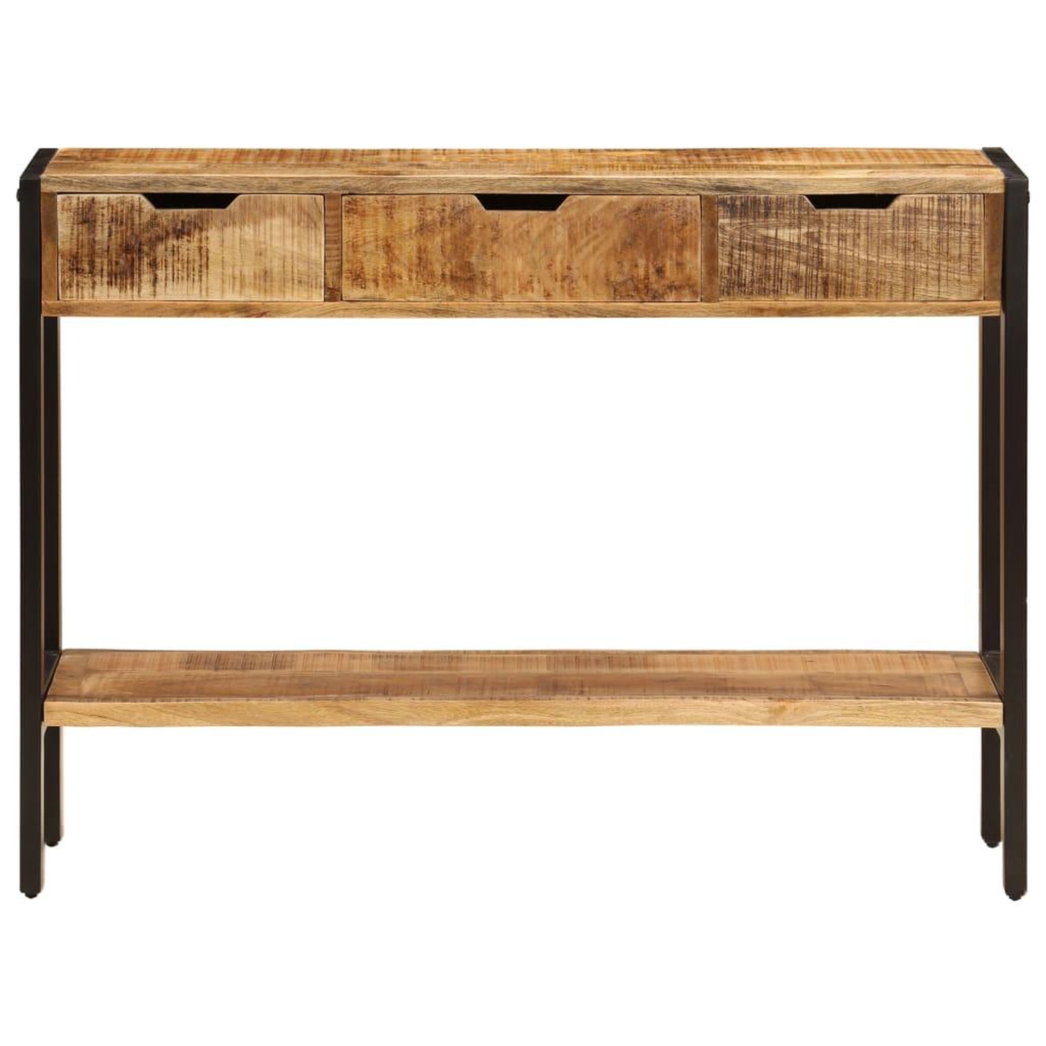 Voir la diapositive 3 : VIDAXL Buffet avec 3 tiroirs 110x35x75 cm Bois de manguier massif