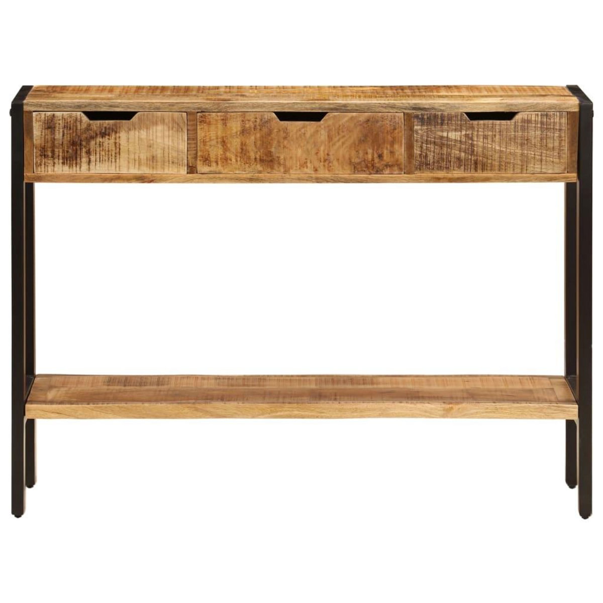 VIDAXL Buffet avec 3 tiroirs 110x35x75 cm Bois de manguier massif