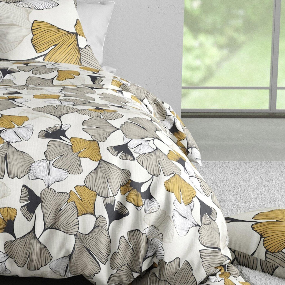 ATELIER DU COTON Parure housse de couette 100% coton 57fils arom