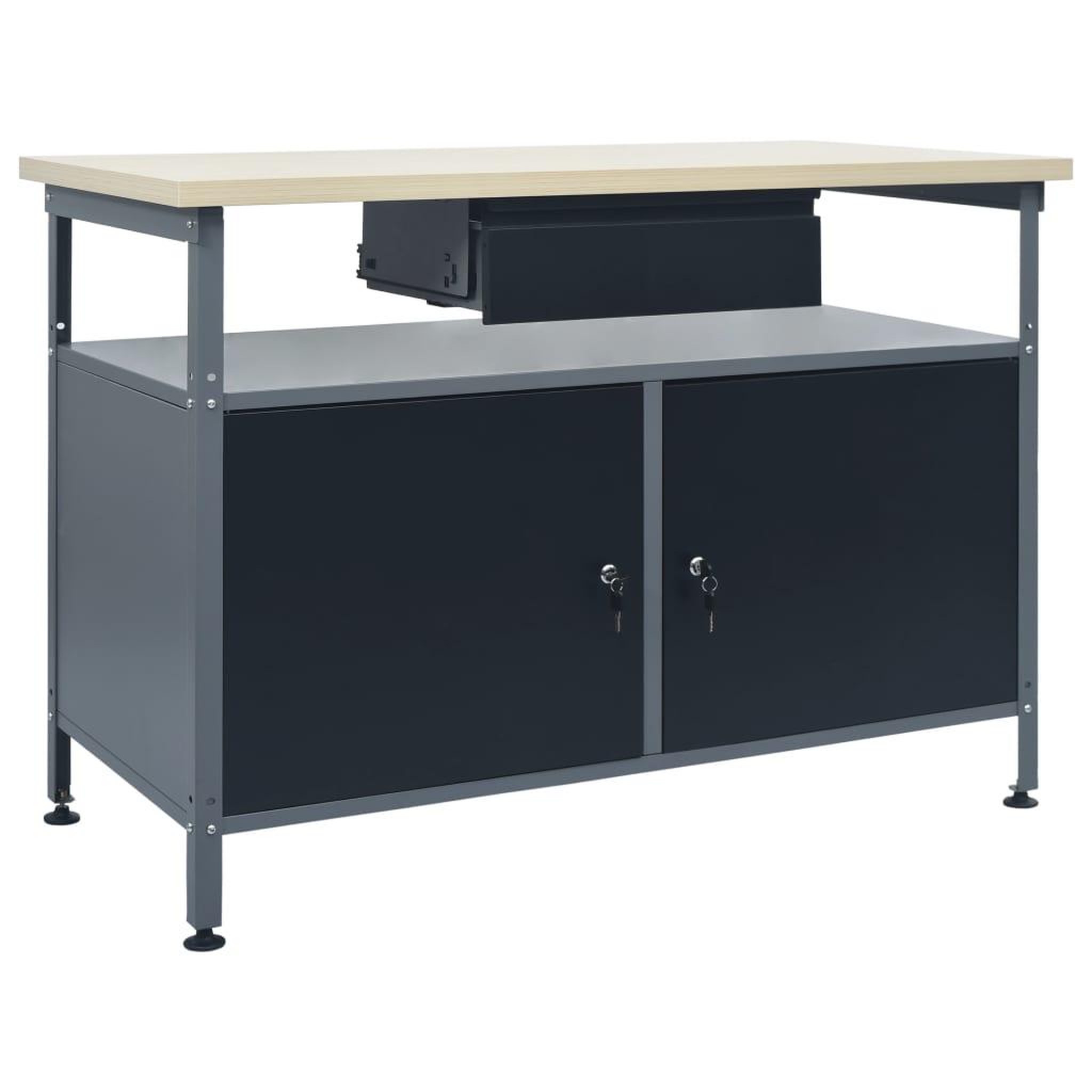 VIDAXL Etabli Noir 120x60x85 cm Acier
