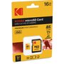 Voir la diapositive 2 : Kodak Carte mémoire micro SD Kodak carte microSD avec adaptateur 16Gb. class 10 UHS1 Video class 10 (V10). Up to 25MB s write speed