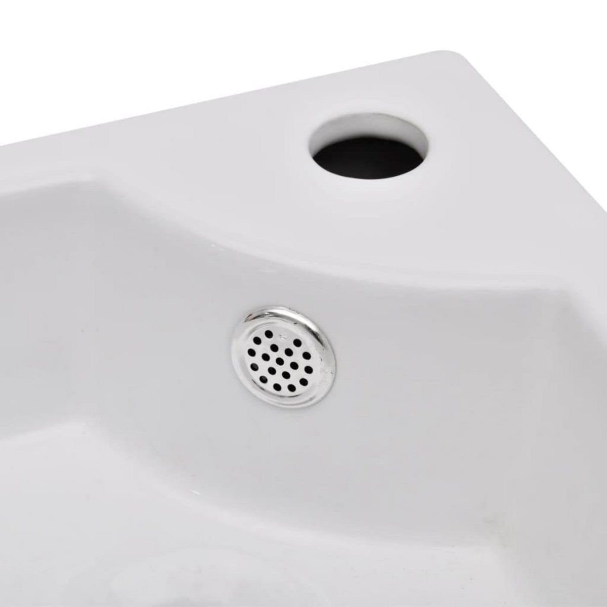 VIDAXL Lavabo avec trou de trop-plein 45x32x12,5 cm Blanc