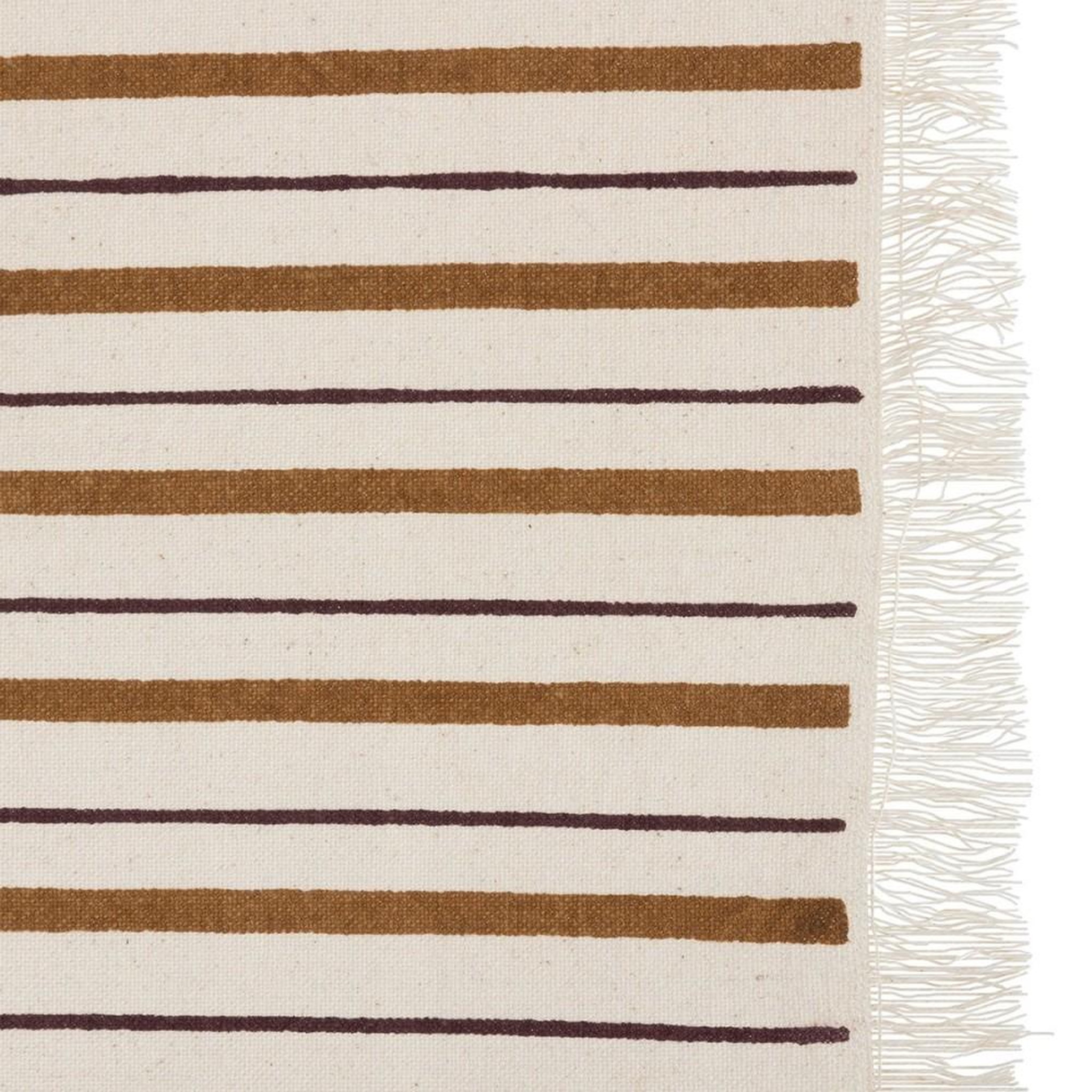 Voir la diapositive 2 : ATMOSPHERA Nappe rectangulaire à rayures Maha 150x250 cm coton