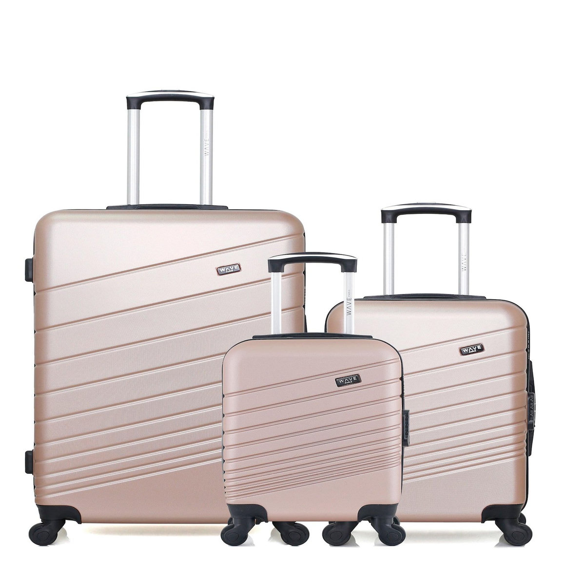 WAVE PARIS Lot de 3 - Valises grand format, cabine et cabine XXS TIGRE