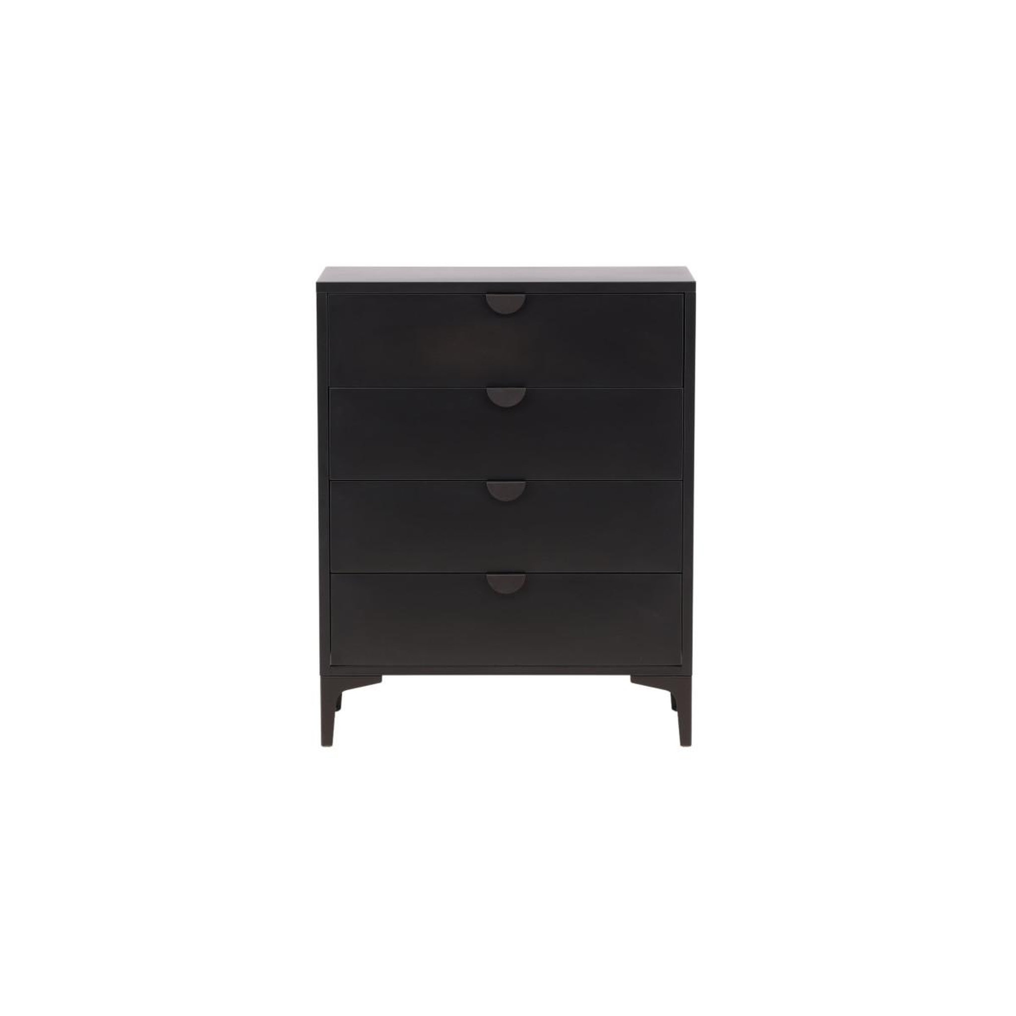 Voir la diapositive 2 : Paris Prix Commode 4 tiroirs  piring  98cm noir