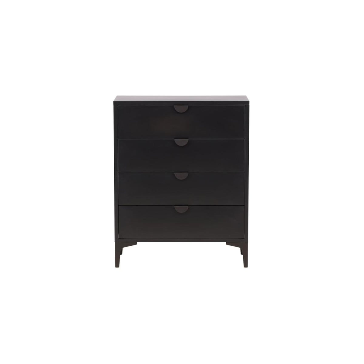 Paris Prix Commode Design 4 Tiroirs  Piring  98cm Noir