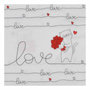 Voir la diapositive 1 : Paris Prix Lot de 20 Serviettes en Papier  We Love  25x25cm Blanc