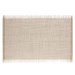 SECRET DE GOURMET Set de Table en Jute  Frange  30x45cm Naturel