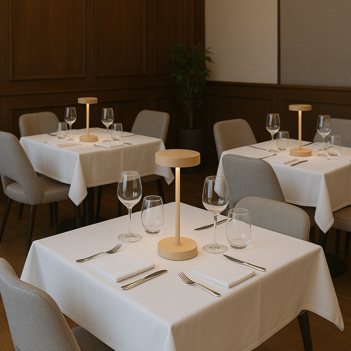 Lumisky Lampe de table design SANDY MINI Beige Aluminium H25cm