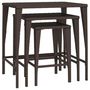 Voir la diapositive 2 : VIDAXL Tables gigognes de jardin 3 pcs marron resine tressee