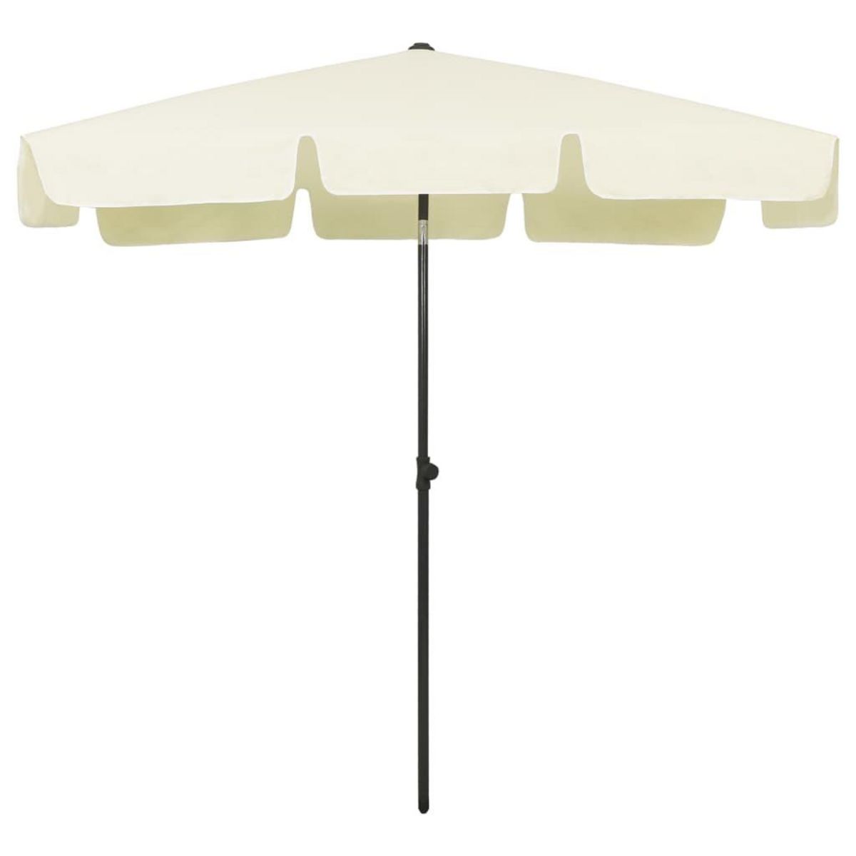 VIDAXL Parasol de plage jaune sable 200x125 cm