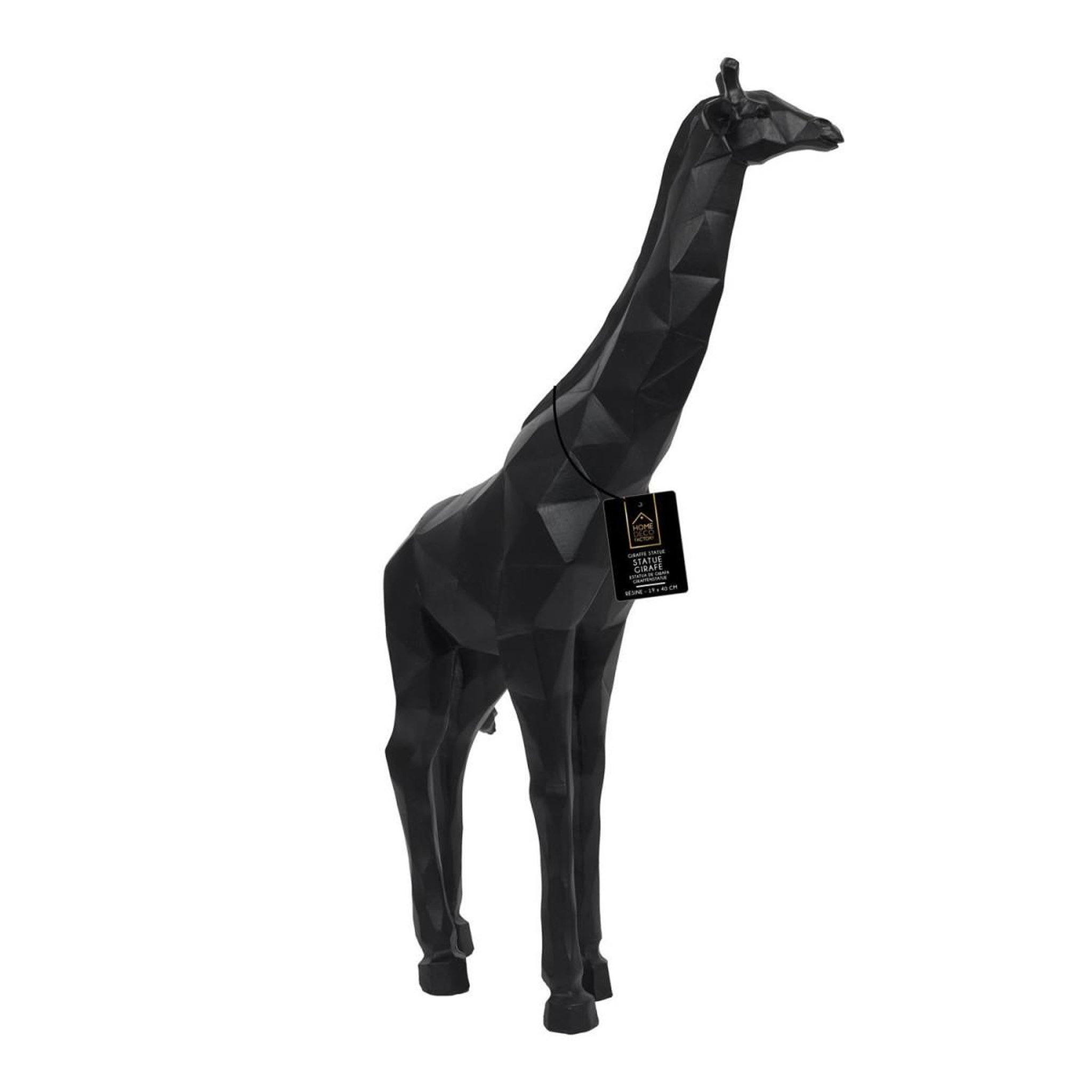 Voir la diapositive 6 : The Home Deco Factory Statuette déco  girafe origami  40cm noir