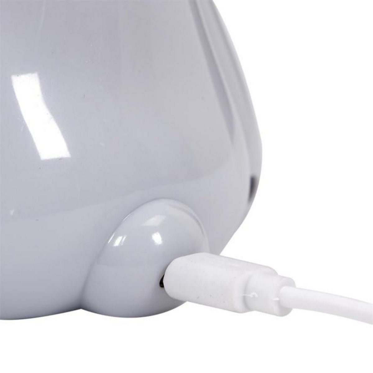 Paris Prix Lampe Veilleuse  Hippopotame  25cm Blanc & Gris