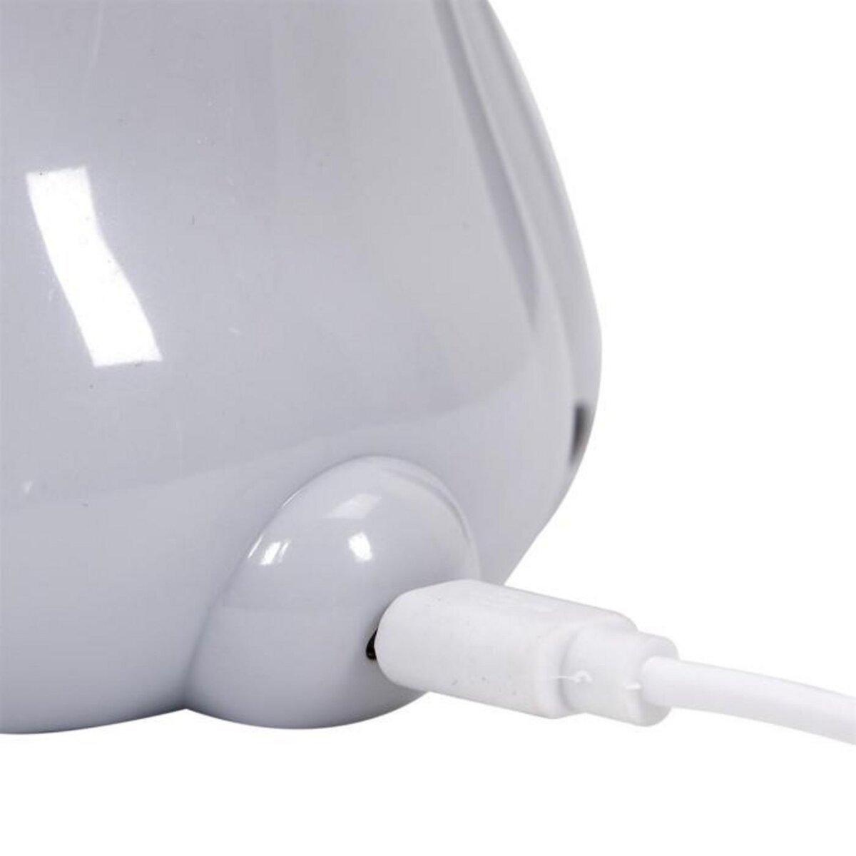 Paris Prix Lampe Veilleuse  Hippopotame  25cm Blanc & Gris