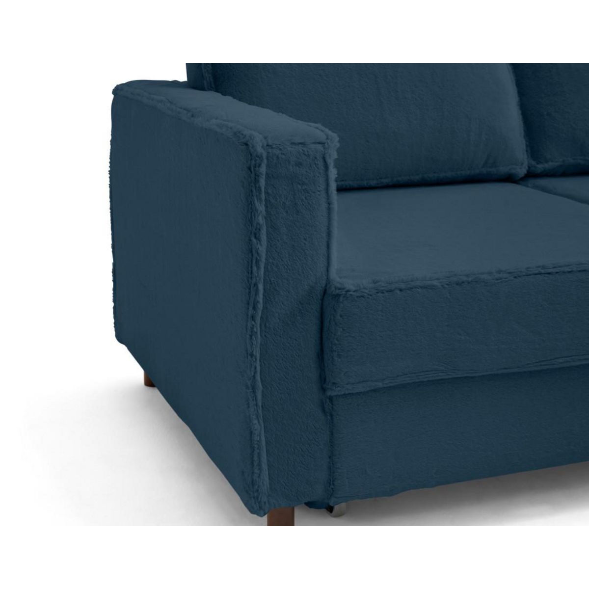 LISA DESIGN Jake - canapé d'angle droit 5 places convertible en fausse fourrure